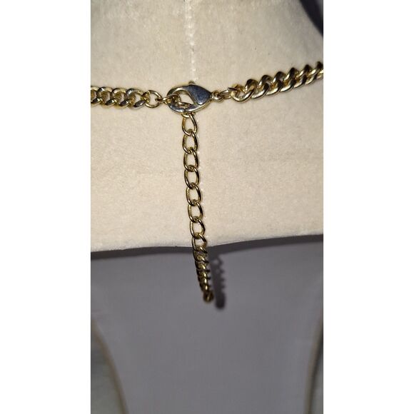 A Women's Bib Choker Necklace Pink & Purple Cabochons Elegant Cocktail Party - Picture 7 of 12